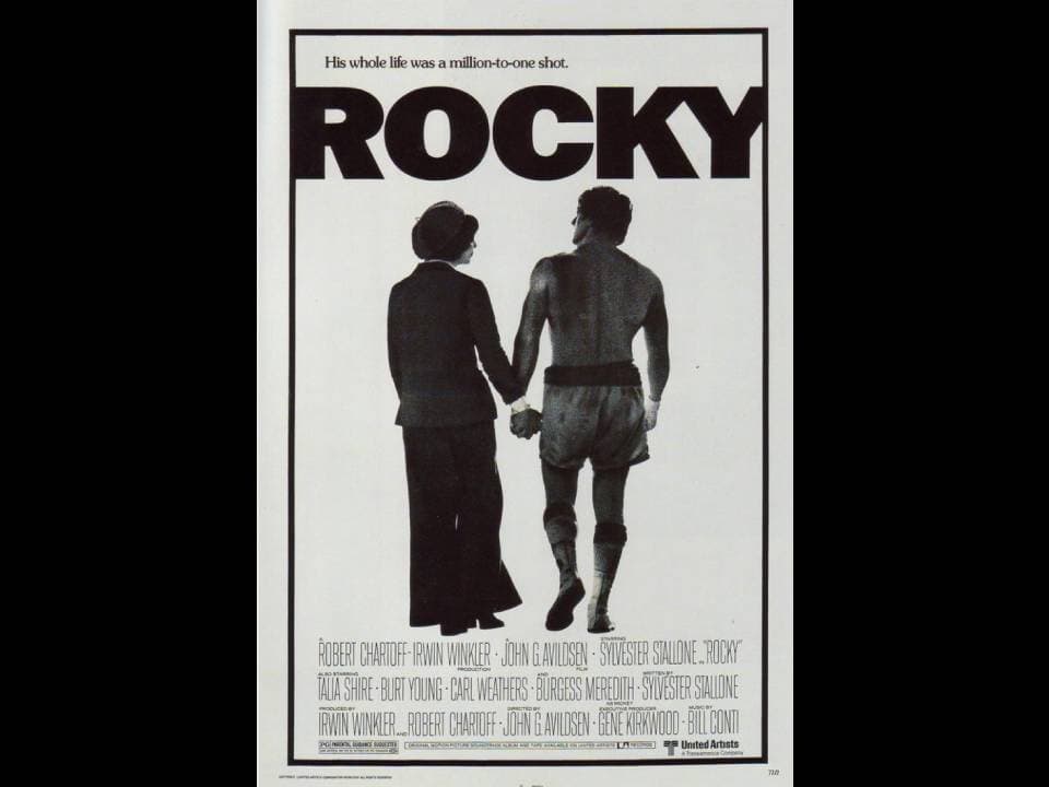Rocky. La primera entrega de la exitosa saga de Rocky Balboa ganó el Oscar por mejor película en 1976.