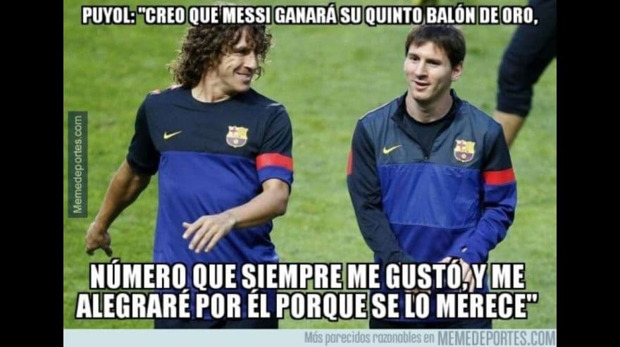 Los memes del quinto Balón de Oro de Messi