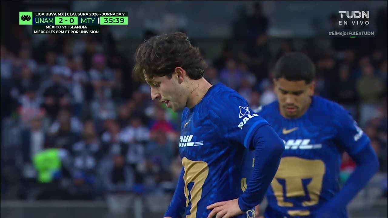 ¡Jordan Carrillo se pierde el 3-0 de los Pumas vs. Monterrey!