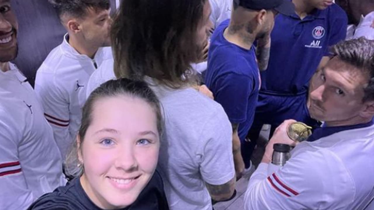 Marta Silchenko se se hace viral por foto con Messi y Mbappe