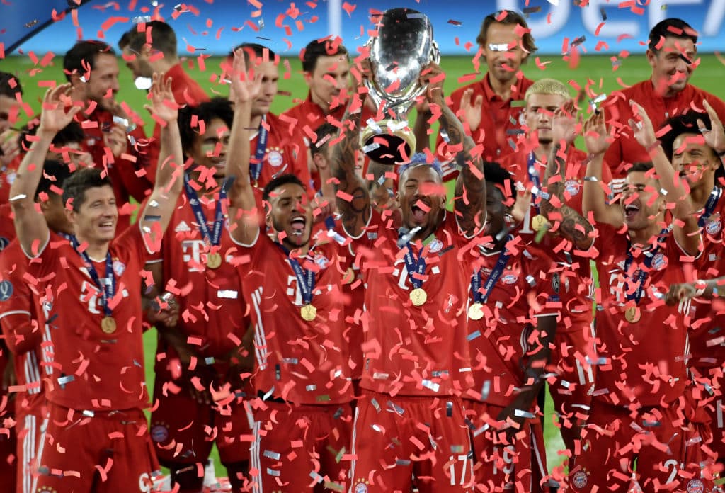 Los actuales campeones de la Champions League consiguieron su segundo título de la Supercopa tras derrotar al Sevilla.