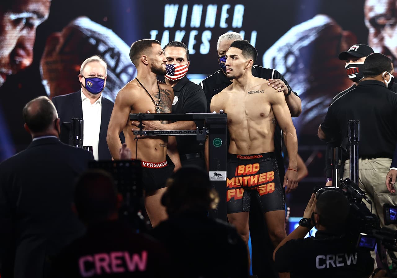 El MGM de Las Vegas enmarcará el combate por la unificación de los títulos CMB, AMB, OMB y FIB; ambos peleadores registraron 135 libras en la báscula.