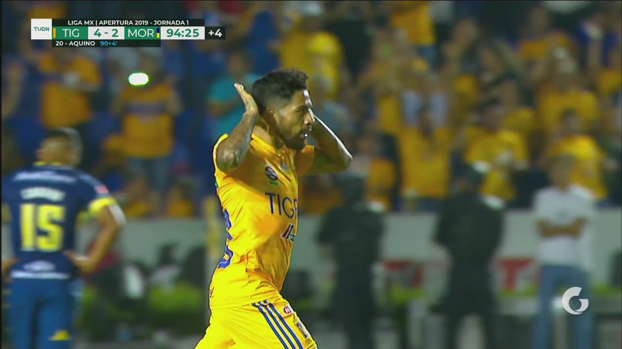 ¡Tremendo golazo de Aquino para firmar su doblete!