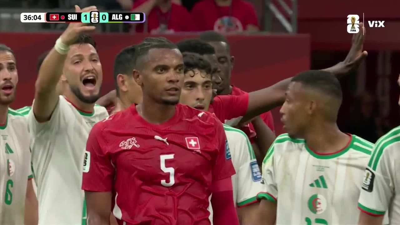 ¿Ya no se marcan esas faltas? Los polémicos jaloneos entre jugadores en el Suiza vs. Argelia