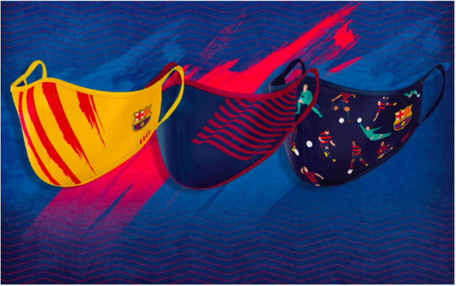 Barcelona incursiona en la venta de cubrebocas