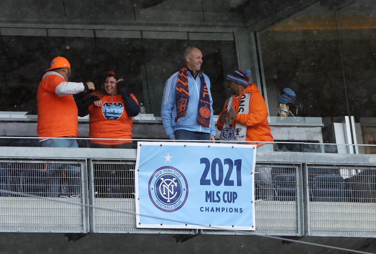 New York City FC regresó al Yankee Stadium para celebrar la MLS Cup obtenida en 2021.
<br>