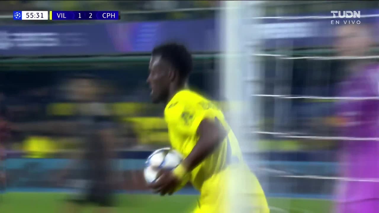 Un error defensivo del Cophenague le dio el empate a Villarreal con gol de Oluwaseyi