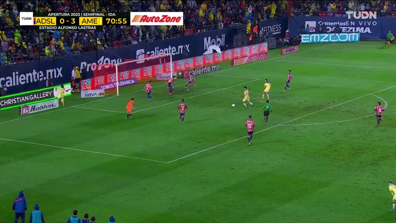 ¡GOL!  anota para América. Henry Martín