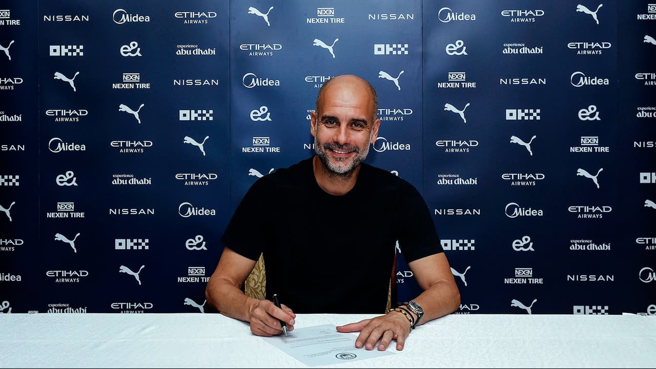 Oficial: Pep Guardiola renovó contrato con el Manchester City 