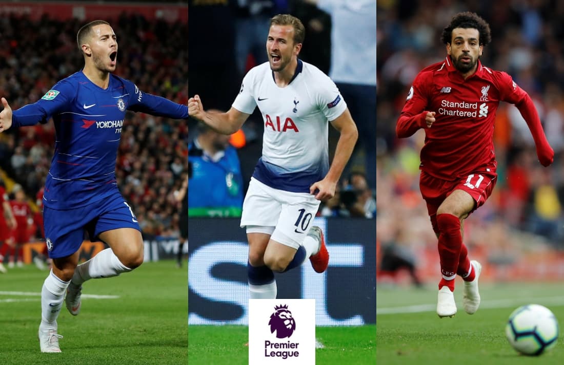 <b>Delantera: </b>Eden Hazard (Chelsea), Harry Kane (Tottenham Hotspur), Mohamed Salah (Liverpool).