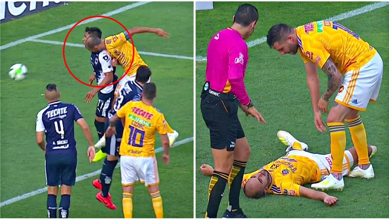 ¿Y el protocolo? Guido Pizarro sufrió terrible golpe en la cabeza y cotinuó en el juego