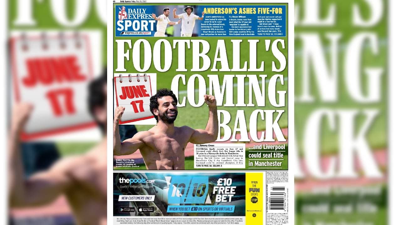 Los tabloides ingleses divulgan la noticia del regreso del máximo circuito del futbol inglés.
