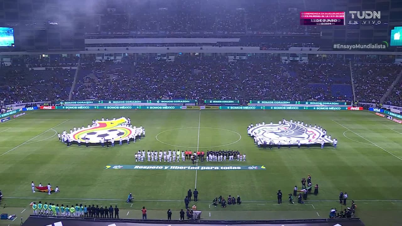 ¡Así suena el himno más hermoso del mundo! ¡Todo listo para el México vs Ghana desde el Estadio Cuauhtémoc!