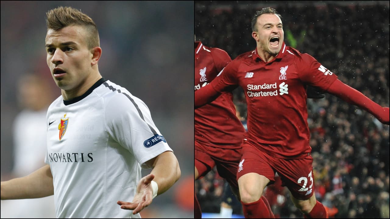 <b>Xherdan Shaqiri</b>
<br>Siempre ha tenido una estructura ancha, además, su corta estatura han sido determinantes para marcar su físico, aunque si es importante resaltar el cambio en el futbolista suizo del Liverpool en un lapso de 10 años.