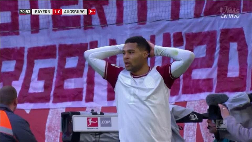 Tiro desviado de Serge Gnabry