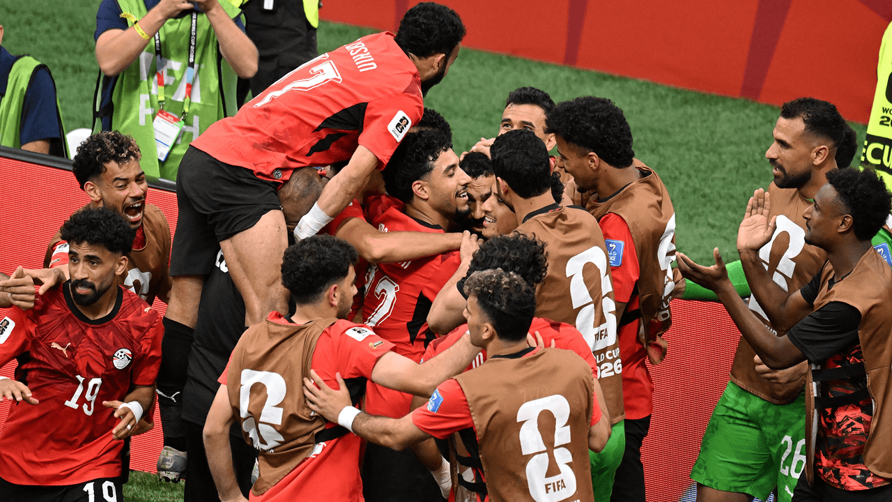 El festejo de Egipto por su primer triunfo en una Copa del Mundo tras vencer a Nueva Zelanda