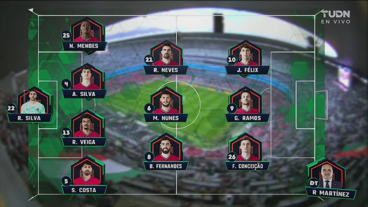 Así saldrá Portugal para enfrentar a México en el estadio Banorte