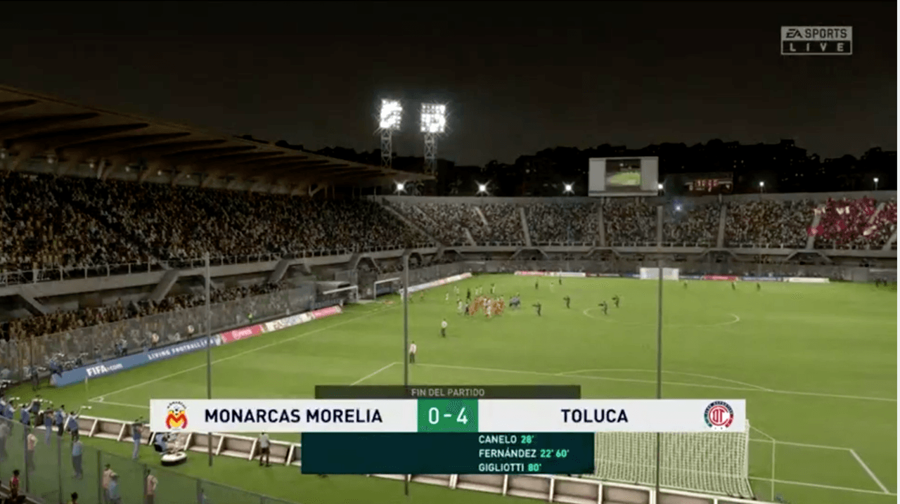 En el debut entre Monarcas Morelia y los Diablos Rojos de Toluca, el conjunto escarlata e impuso de forma contundente con doblete de Leo Fernández (22' y 60'), Canelo (28') y Gigliotti (80').