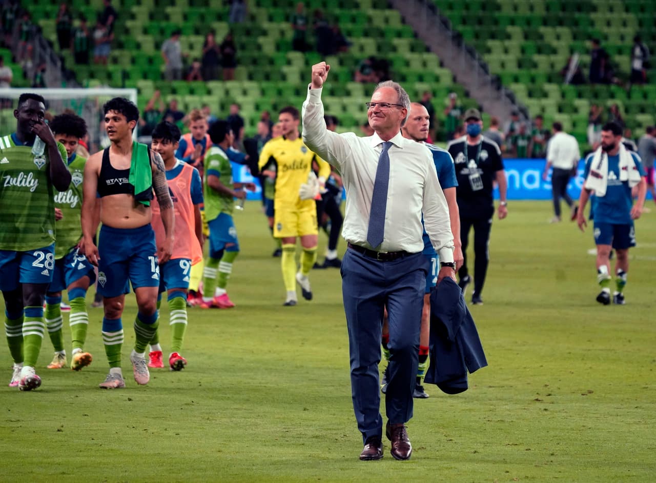 Brian Schmetzer y Seattle Sounders FC.