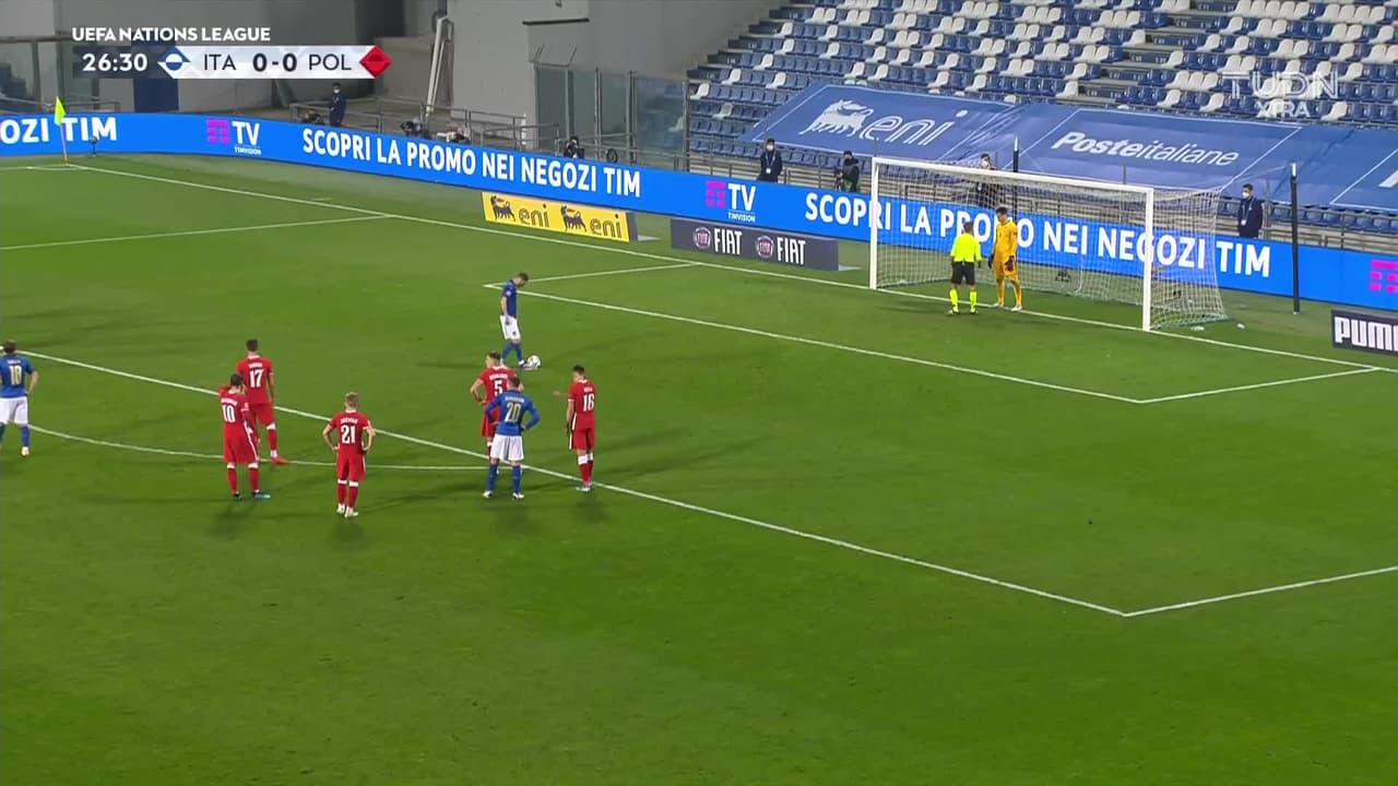 El italiano del Chelsea definió de gran forma para poner en ventaja a los azurri en la Nations League.