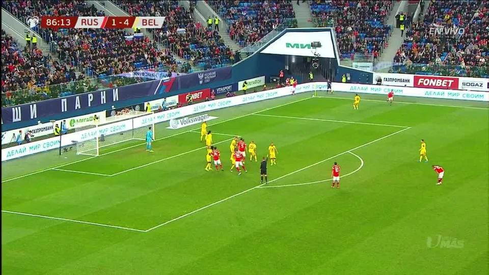 Tiro desviado de Georgi Dzhikiya