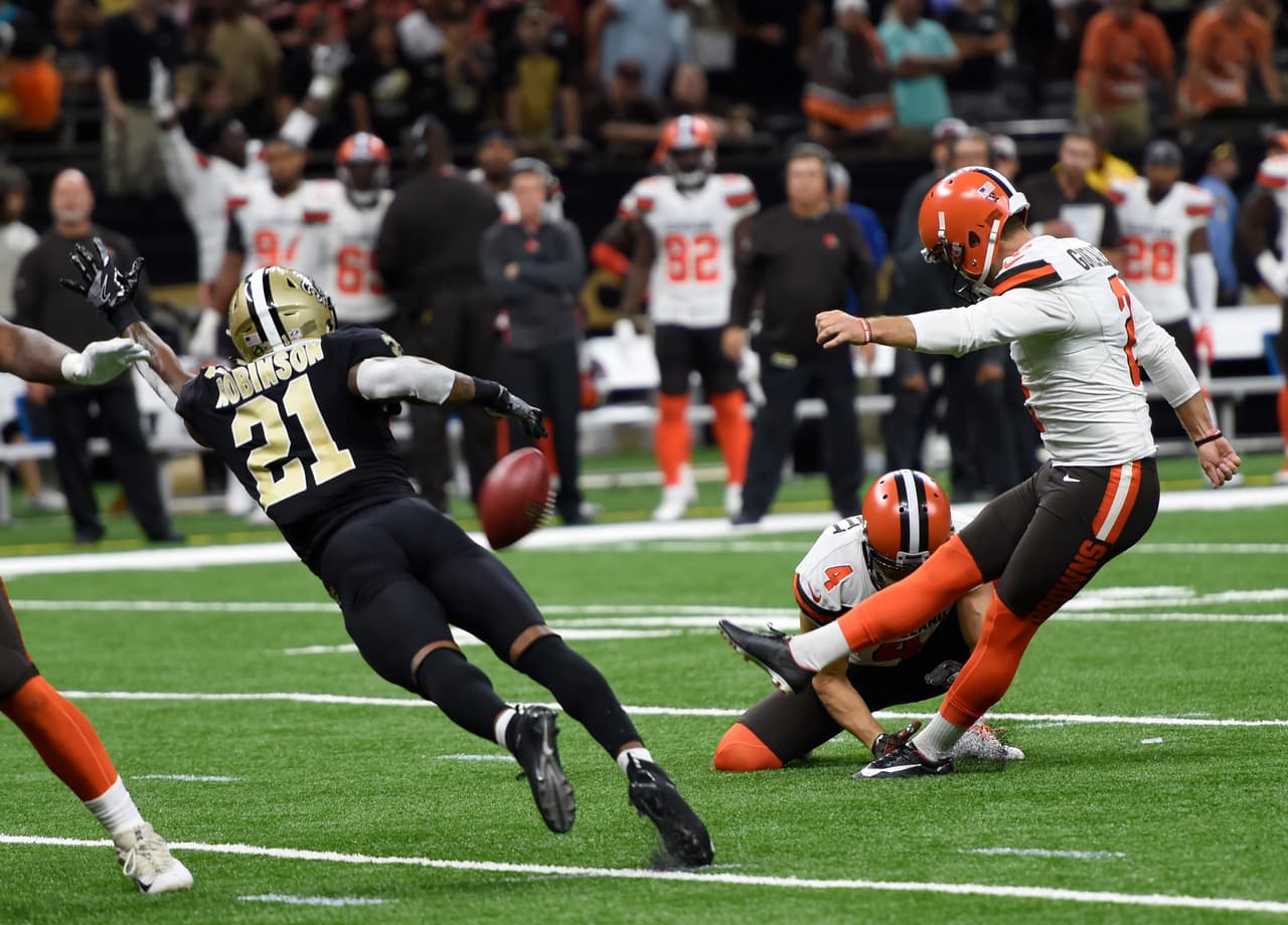 Pero Zane González falló su segundo punto extra del día y le estropeó a los Browns ponerlos en ventaja con este inadmisible fallo de este intento.