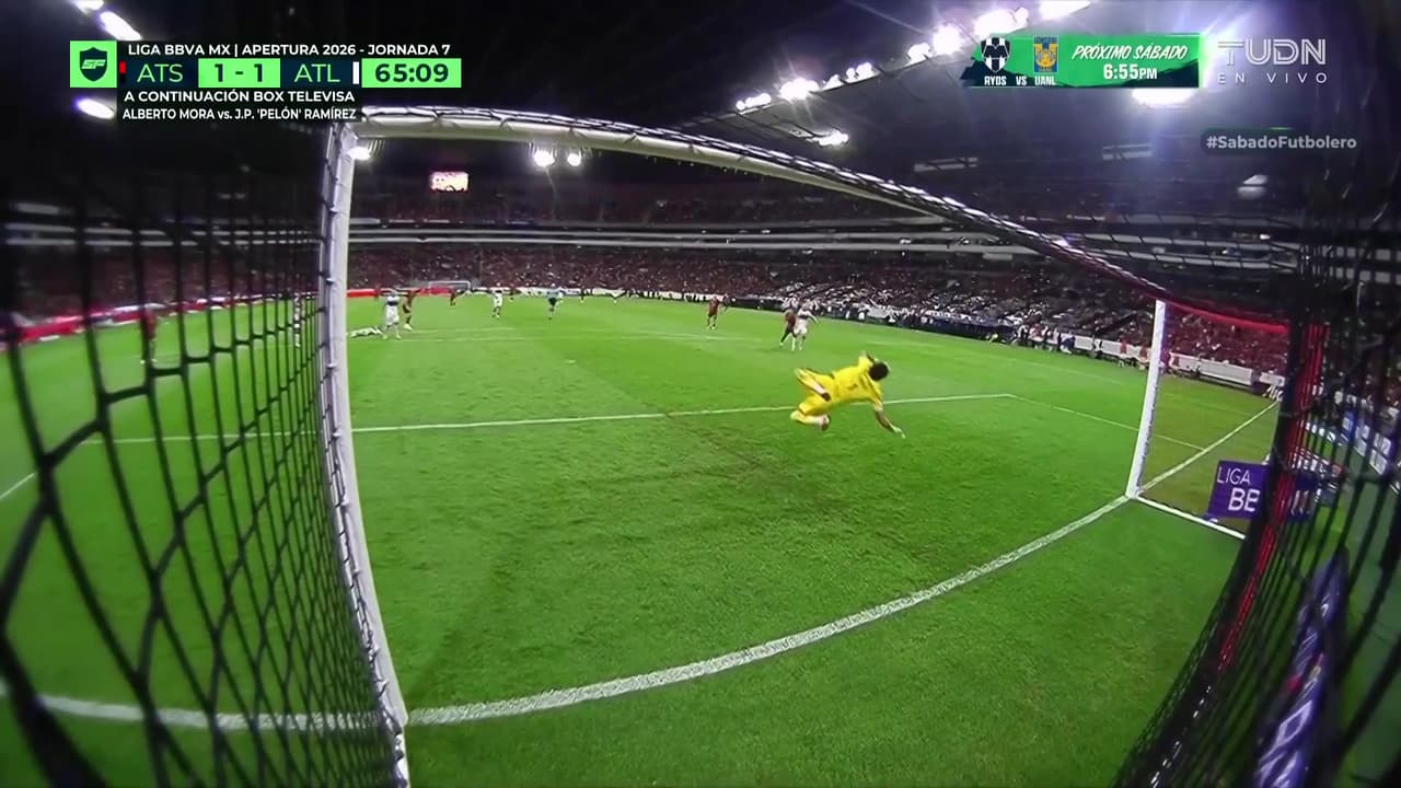 ¡Al travesaño!Atlante se salva del segundo gol del Atlas