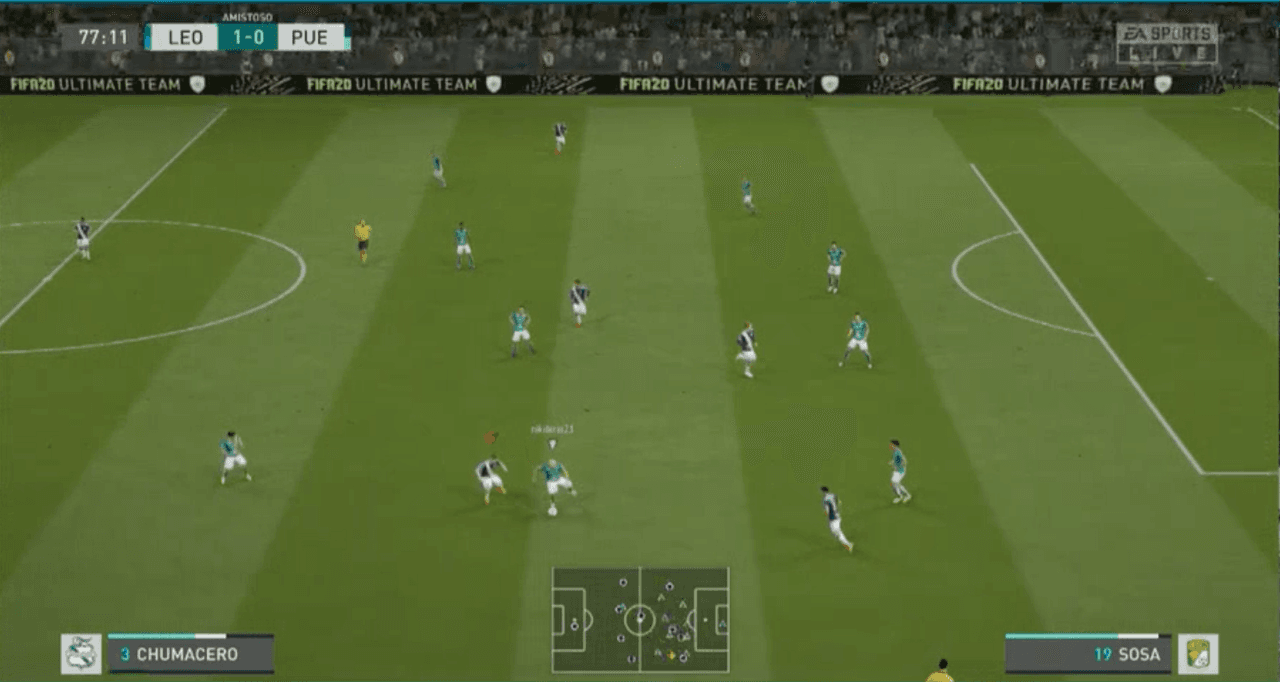 León venció a Puebla en el arranque de la Fecha 12 en la eLiga MX con actuación efectiva de Nicolás Sosa, quien marcó un solitario gol con Ángel Mena y fue suficiente para vencer a la Franja de Santiago Ormeño.