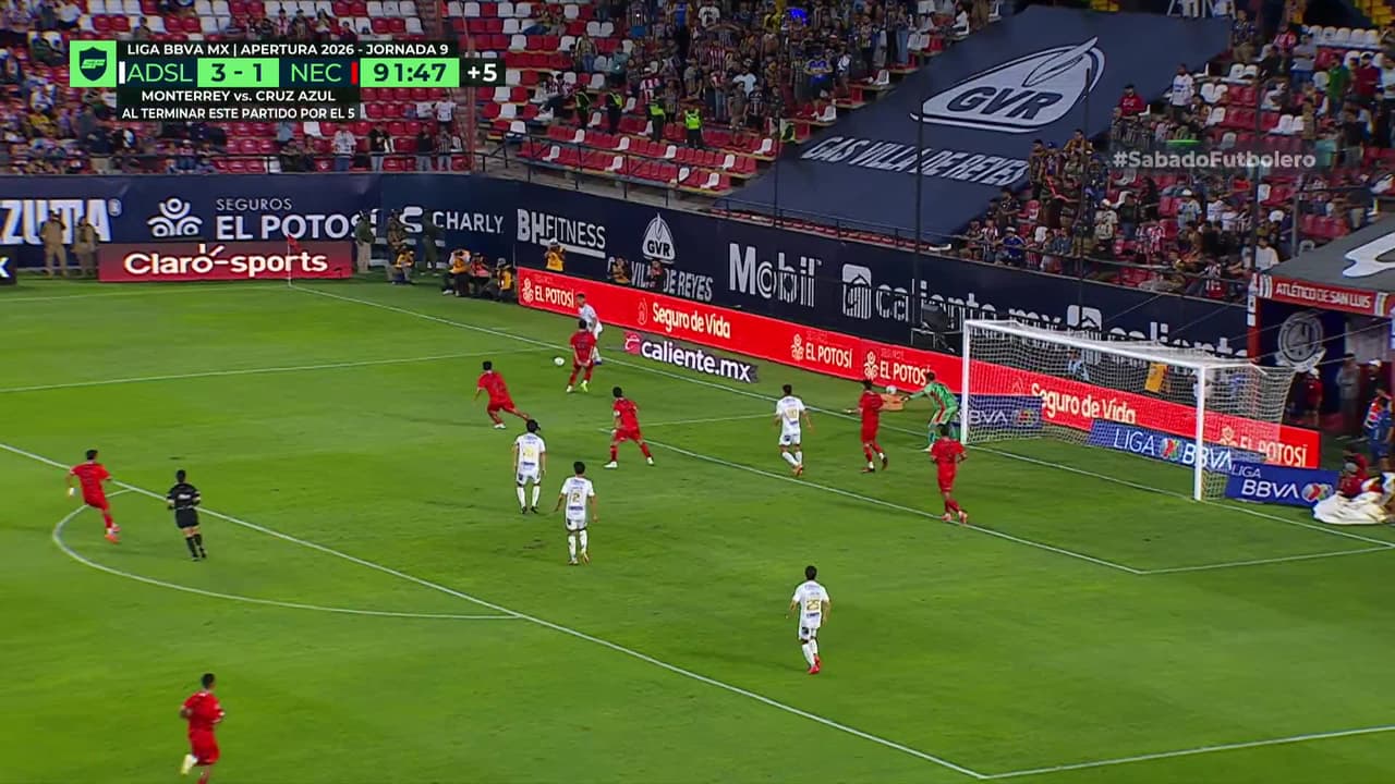 ¡TIRO ATAJADO! disparo por Johan Caicedo.