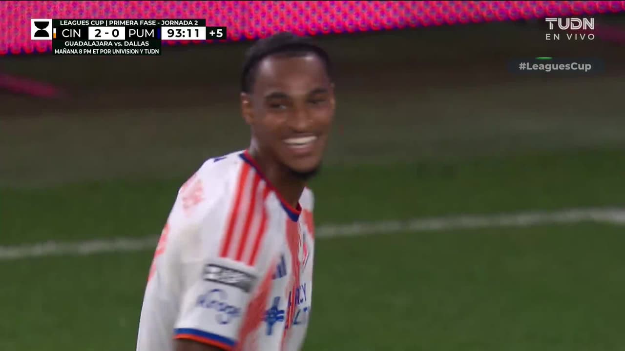 ¡Tremendo cañonazo de Mboma y le anota el segundo a los Pumas!