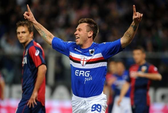 Y la Sampdoria superó 1-0 al Génova en su clásico de la región con un gol de Antonio Cassano.