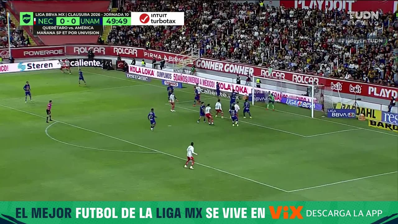 ¡Llegó la polémica! Parecía que Necaxa había marcado el primero ¿Con la mano?