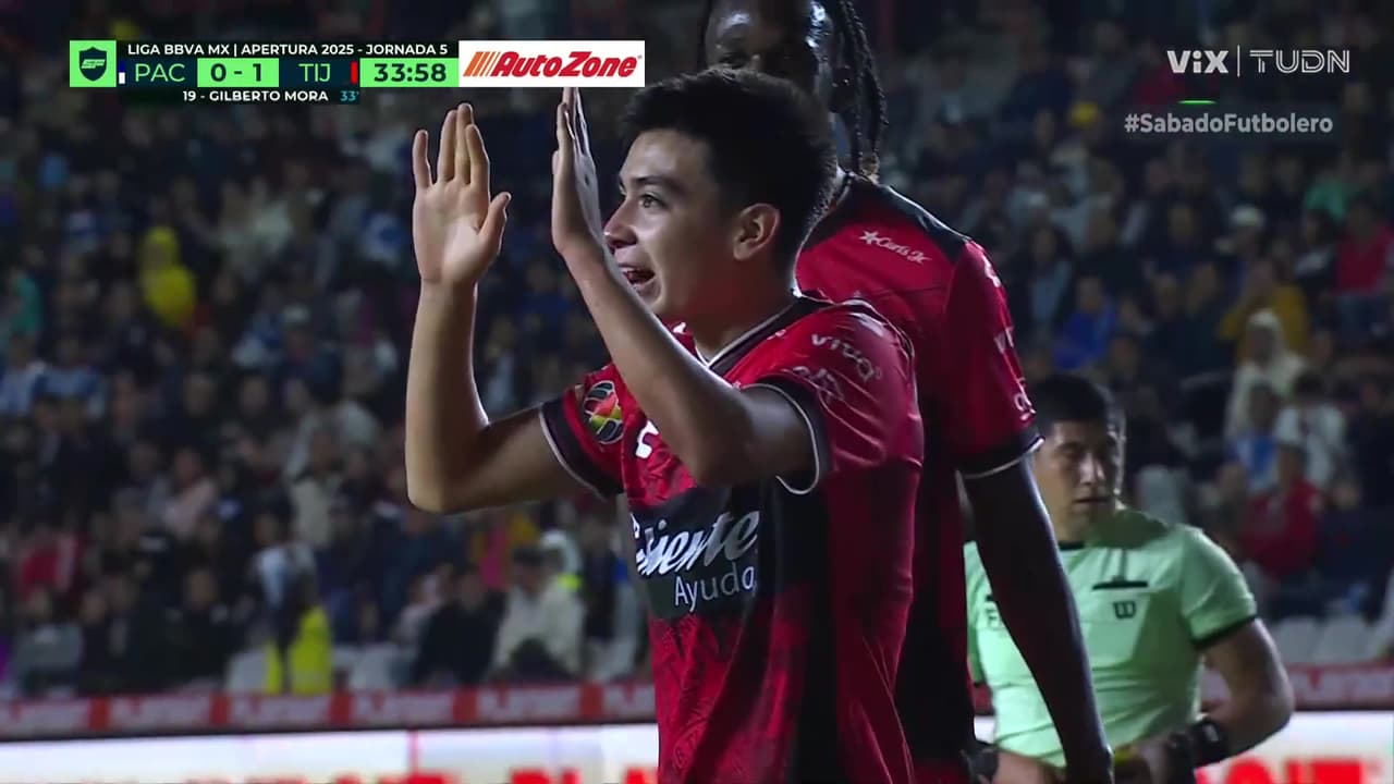 ¡Señor golazo! Gilberto Mora se estrena de cabeza y pone a Xolos arriba