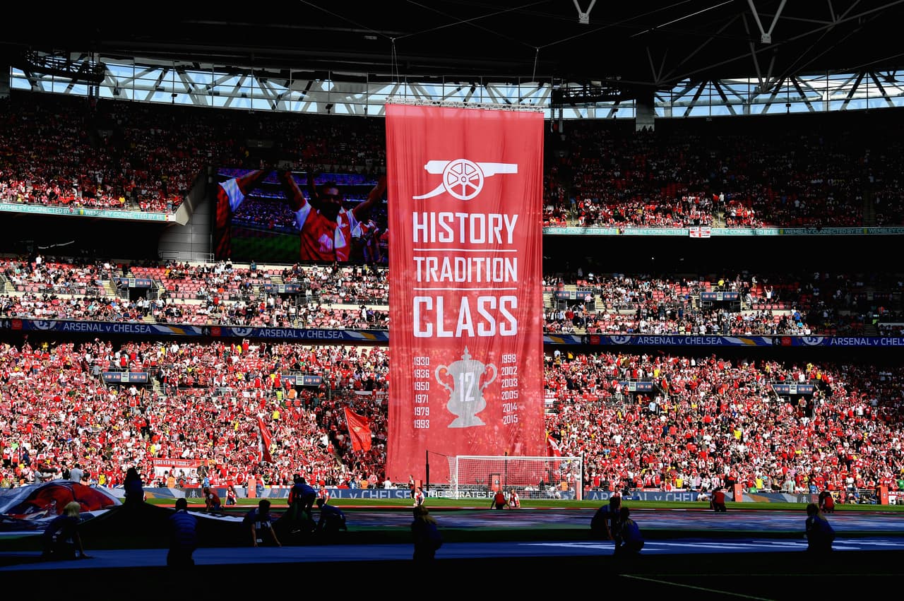 LONDON, ENGLAND - MAY 27: A general view inside the stadium prior to The Emirates FA Cup Final between Arsenal and Chelsea at Wembley Stadium on May 27, 2017 in London, England. (Photo by Mike Hewitt/Getty Images)