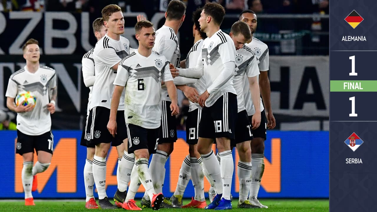 Con gol de Goretzka Alemania empató ante Serbia dejando mucho que desear