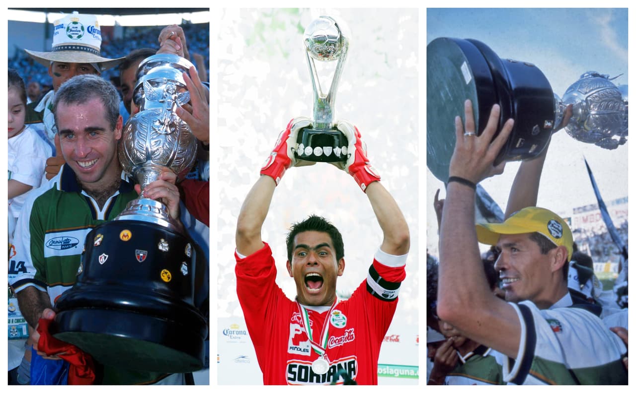 Los jugadores históricos del Santos Laguna.