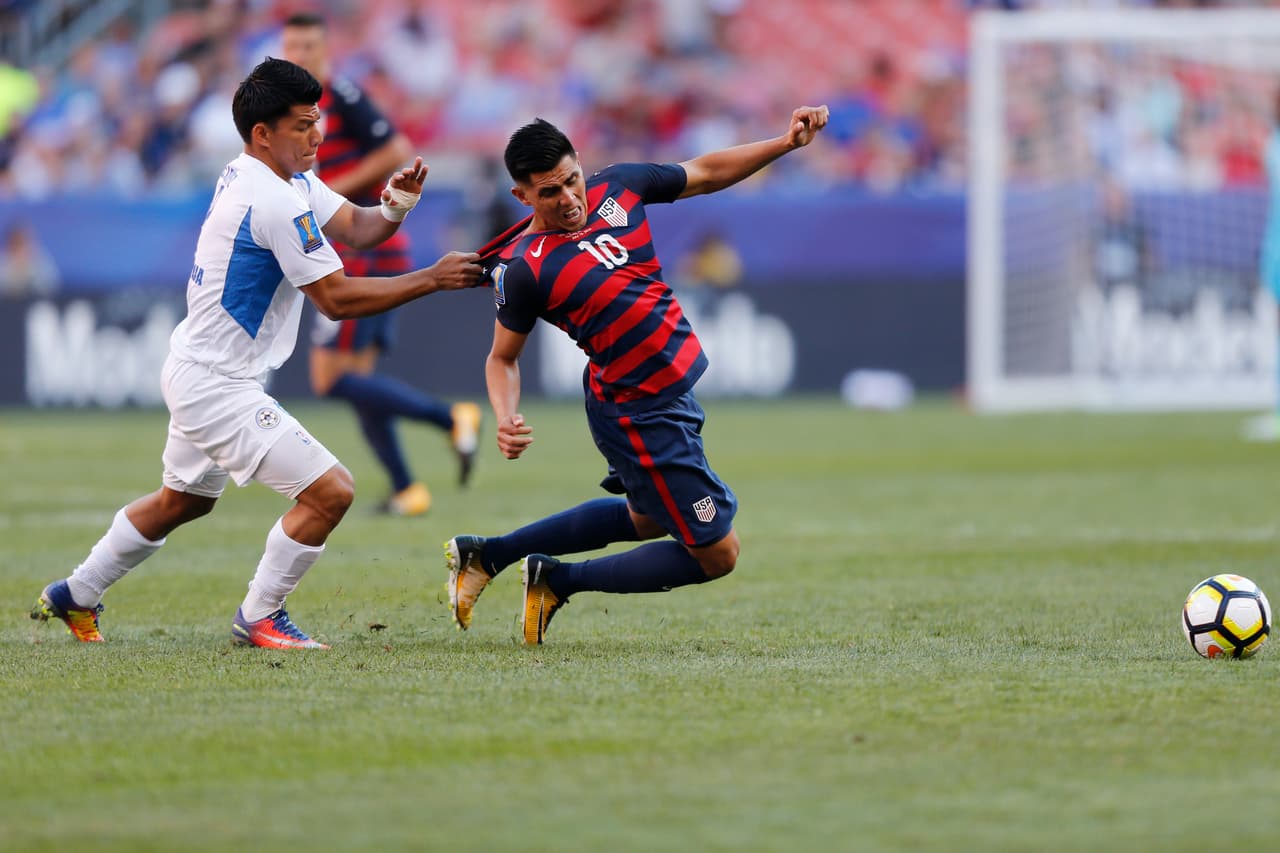 Nicaragua aguantó lo que pudo al poder ofensivo de los Estados Unidos. Marlon López actuó en el mediocampo de los centroamericanos.