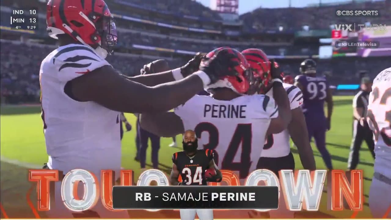 ¡Touchdown Bengals! Samaje Perine anota vía terrestre