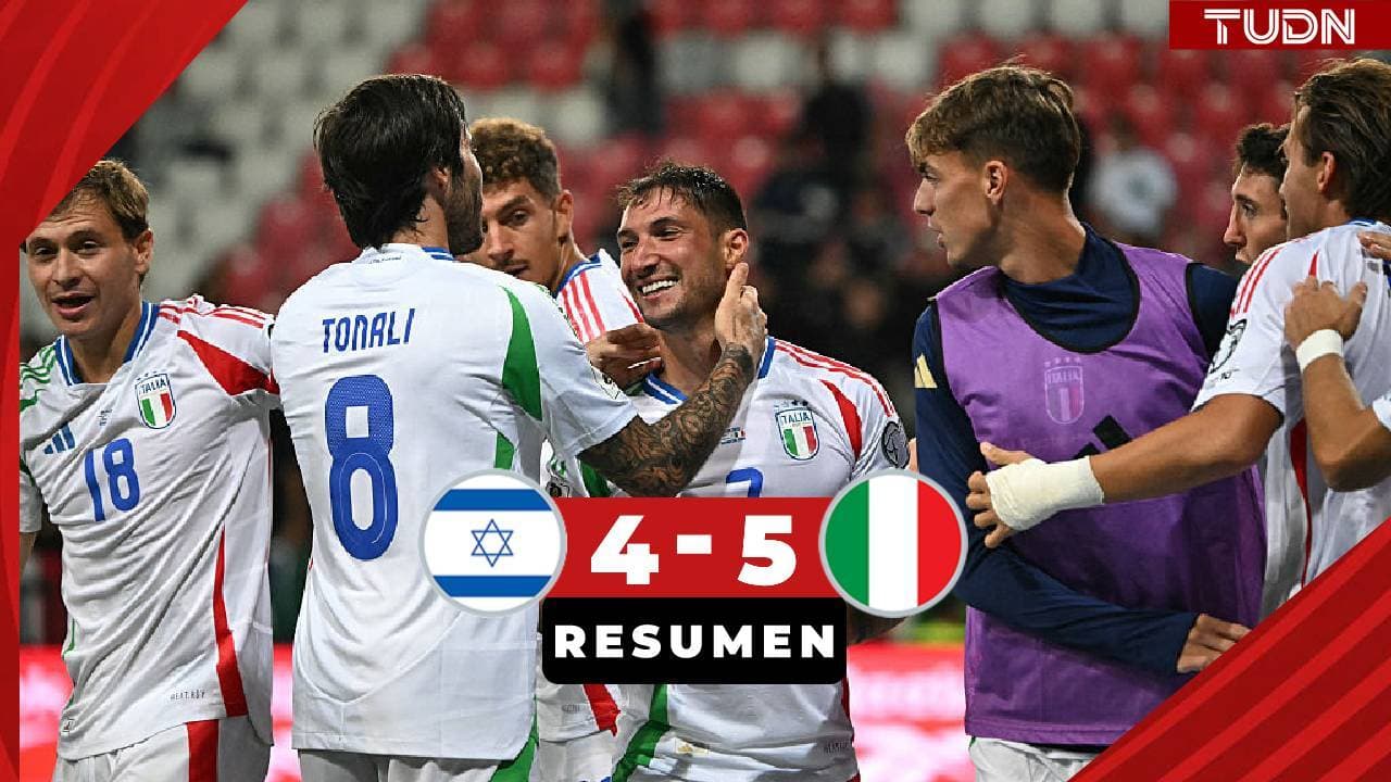 Resumen | ¡Partidazo de locura! Italia le remonta a Israel sobre la hora