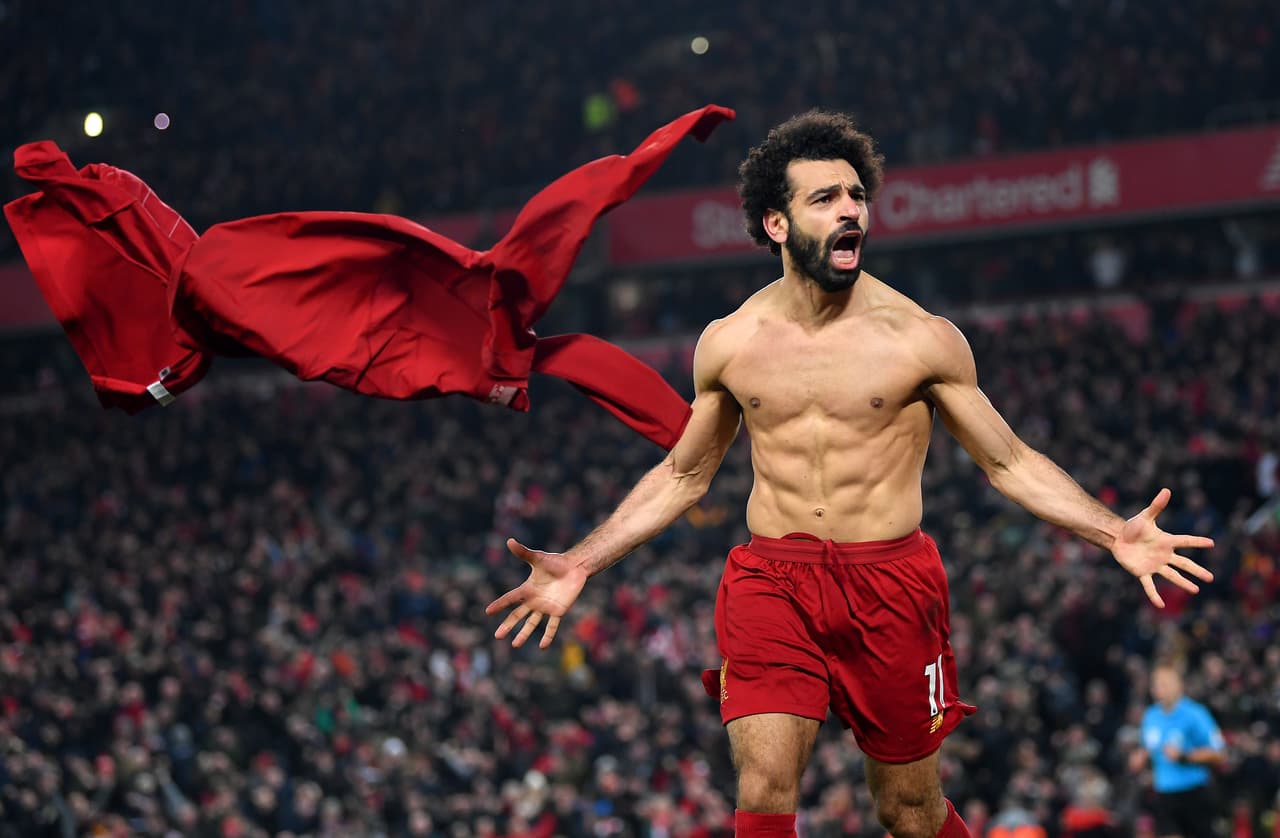¡Matón! Así celebró Mohamed Salah el gol que sentenció a los Red Devils ante el campeón de Europa.