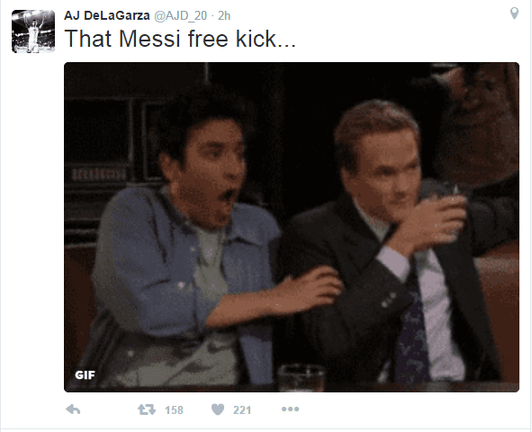 AJ DE LA GARZA - Ese tiro libre de Messi...