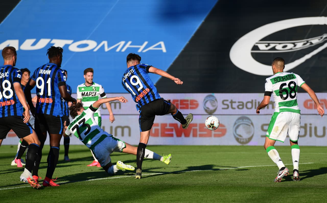 Berat Djimsiti marcó el primer tanto del partido en la goleada de 4-1 sobre Sassuolo.