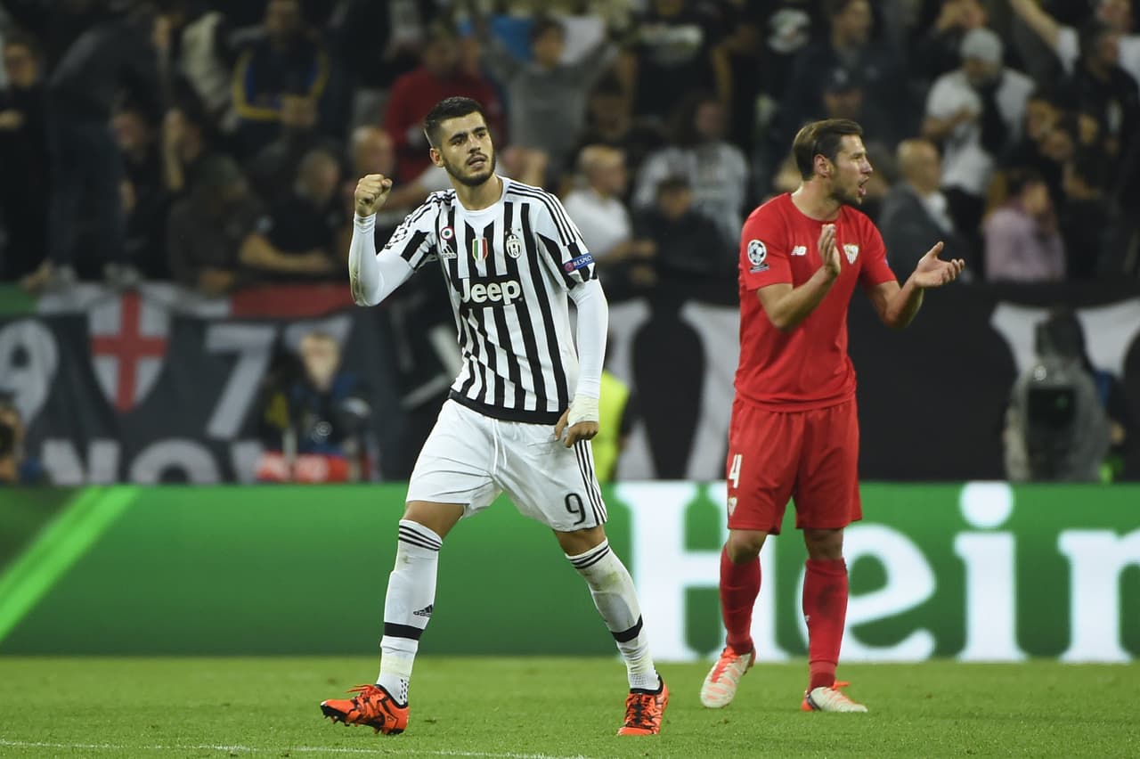 Morata adelantó a la 'veccia signora' en el primer tiempo.