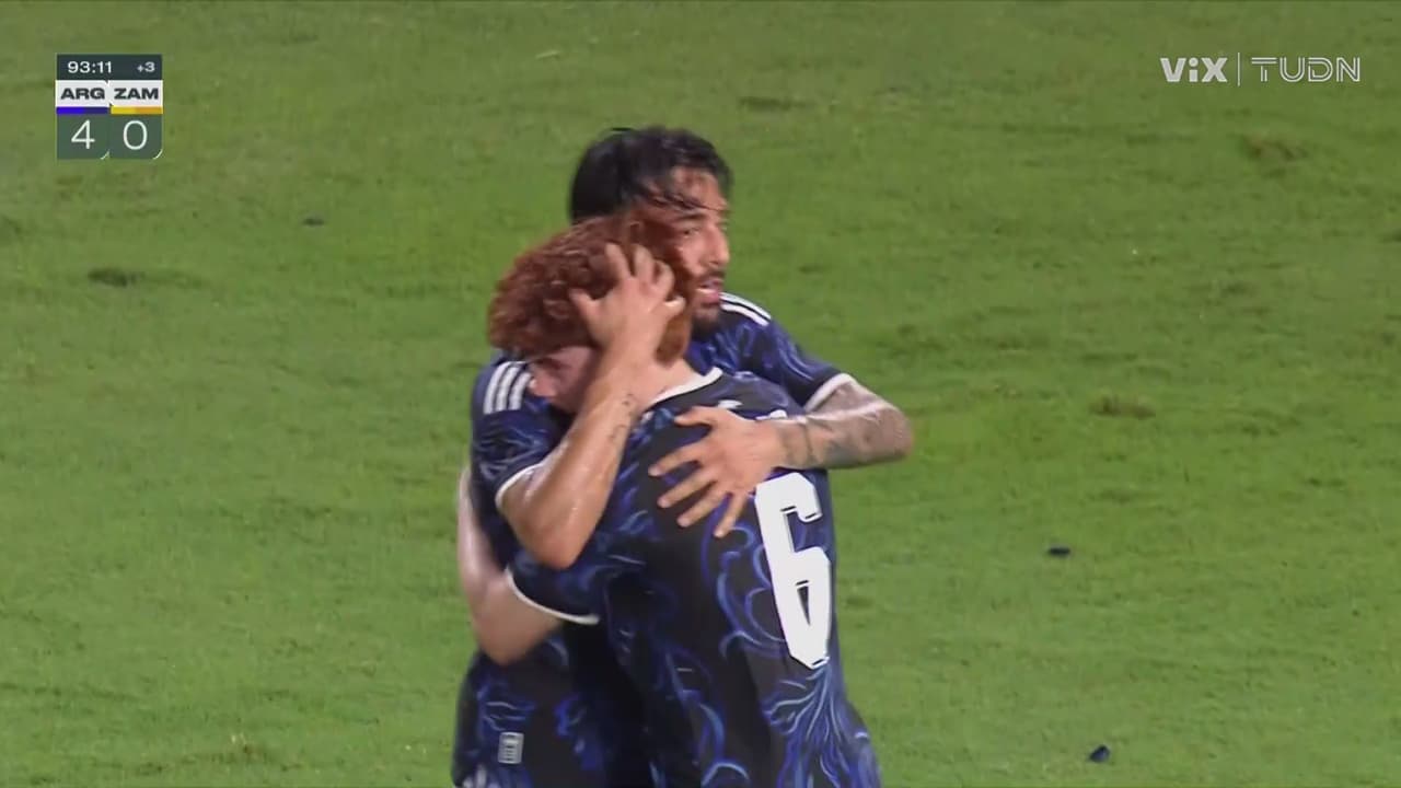 ¡Manita de Argentina! Valentín Barco pone el 5-0 de Argentina