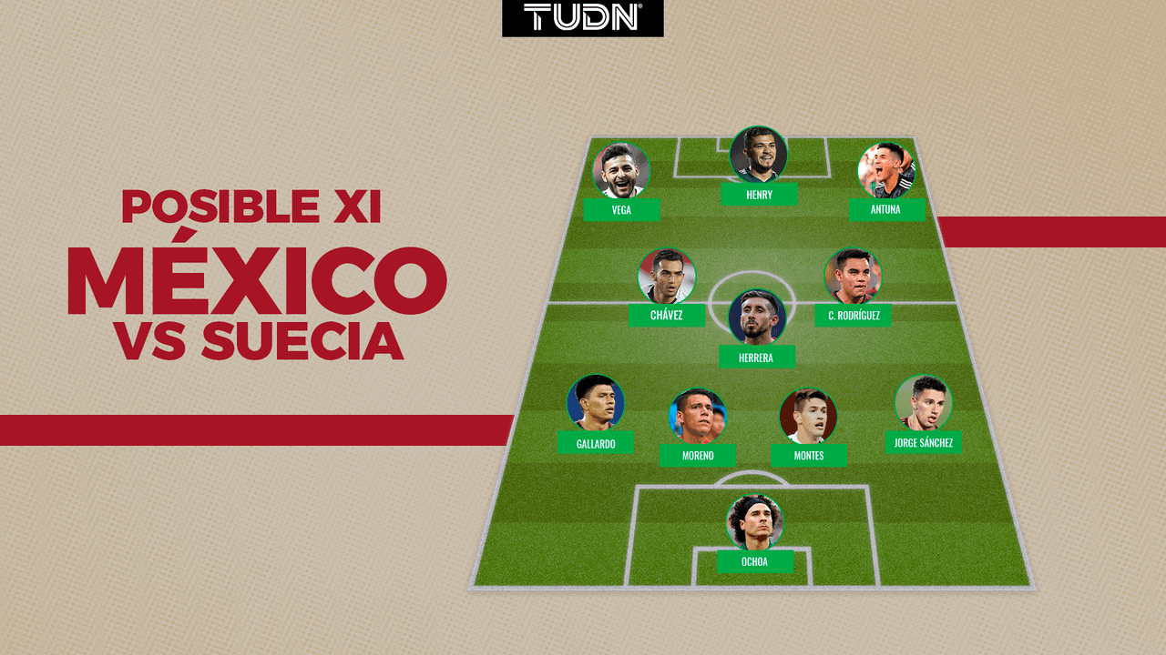 Alineación que perfila México vs Suecia previo a Qatar 2022.