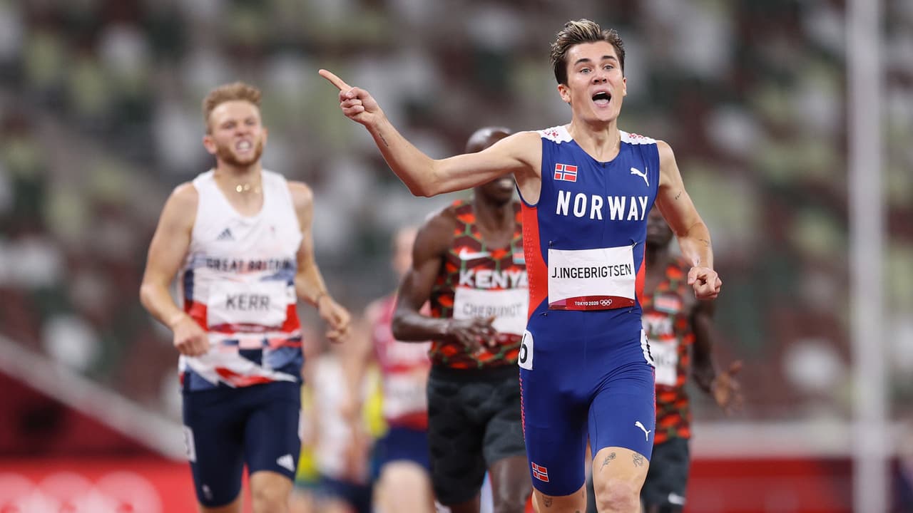 Ingebrigtsen domina los 1,500 m. planos con récord olímpico