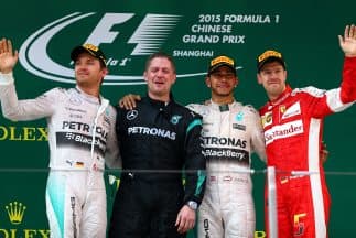 Mercedes hace el 1-2 en China con Hamilton y Rosberg