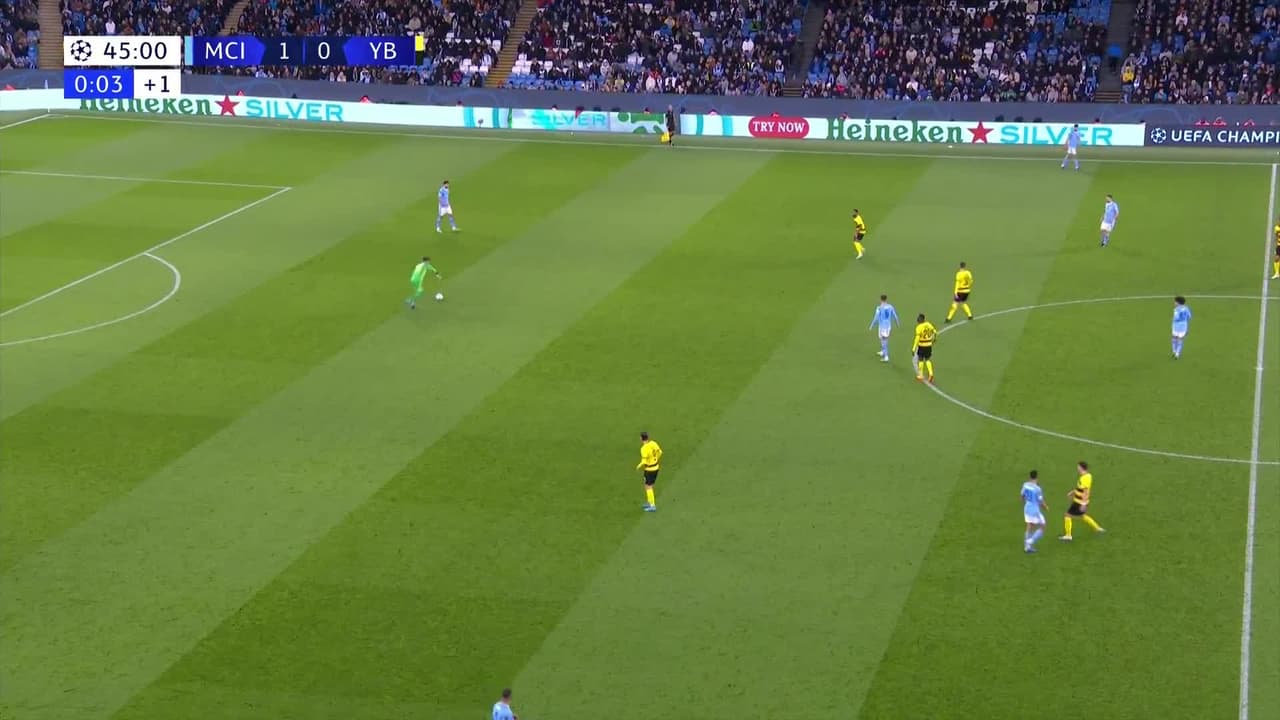 ¡Golazo del City! Phoden hace jugadón y sella el 2-0 sobre Young Boys