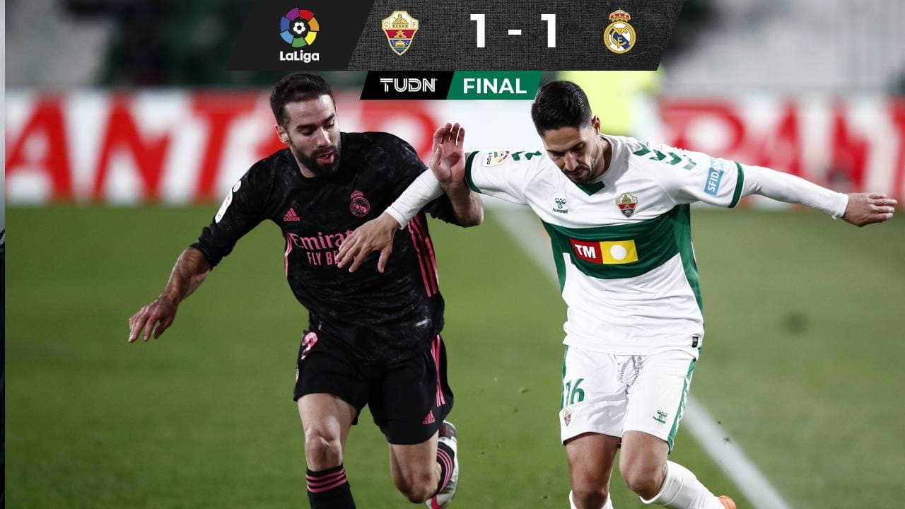 Real Madrid deja ir dos puntos en campo del Elche