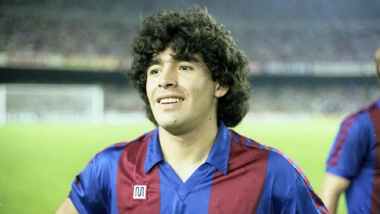 Diego Maradona en su paso por el FC Barcelona